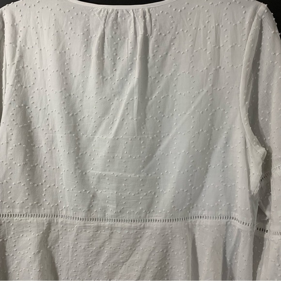 2/$35 Isaac Mizrahi Swiss Dot Blouse Ruffle Slvs - Picture 8 of 14